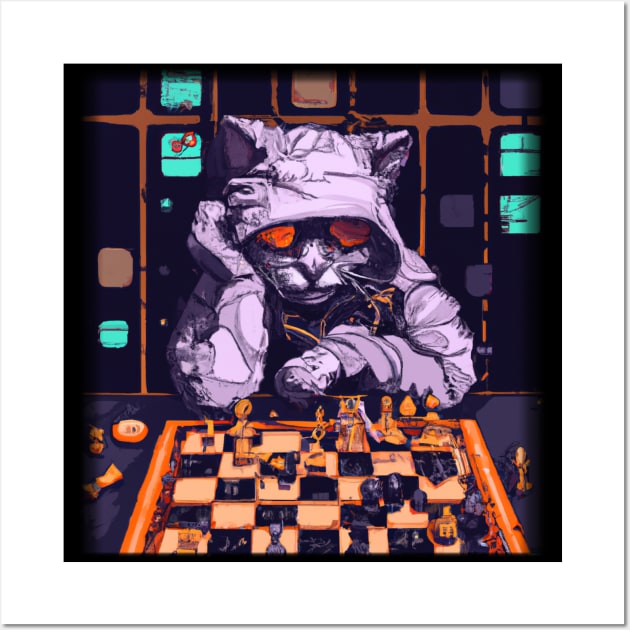 Cyberpunk Kitty Wall Art by Bigrum P. Bear Designs